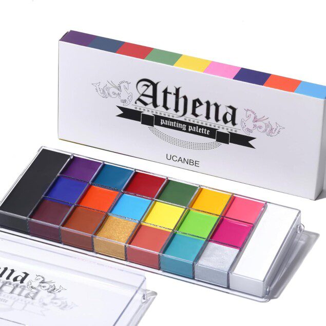 Peinture visage : palette de 20 couleurs pour un maquillage spectaculaire lors de votre Halloween, carnaval ou cosplay