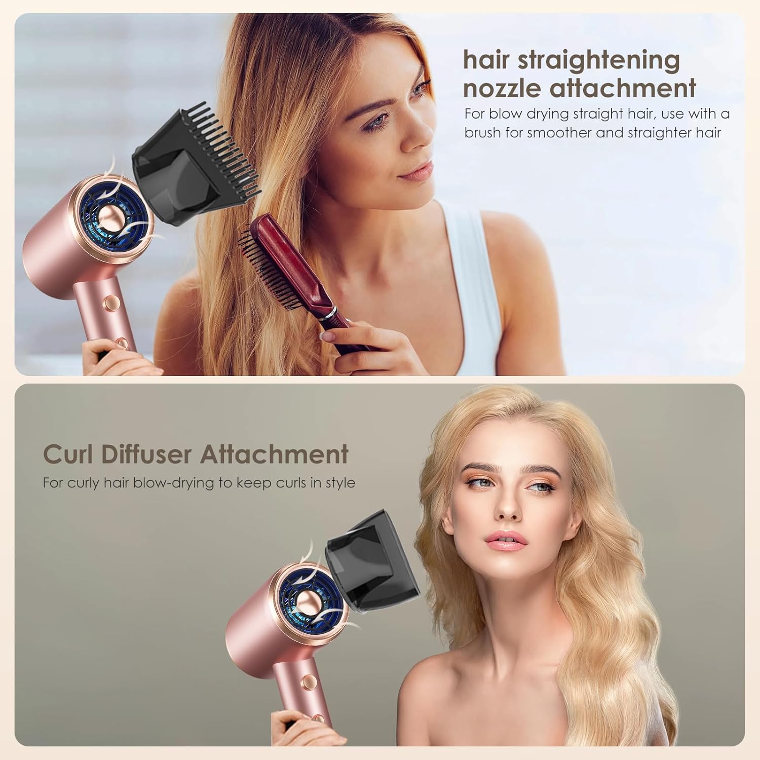 Sèche-cheveux ionique professionnel : l'allié parfait pour des cheveux brillants et soyeux Découvrez le séchoir à cheveux au design élégant, avec 3 niveaux de chauffage et de vitesse, idéal pour un coiffage rapide et efficace. Parfait pour les amateurs de soins capillaires ! – Image 7