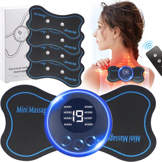 Appareil de massage électrique : soulagement de la douleur pour le corps et la nuque Lot de 2 mini appareils pour un confort optimal des épaules, bras, cou, dos, taille et jambes