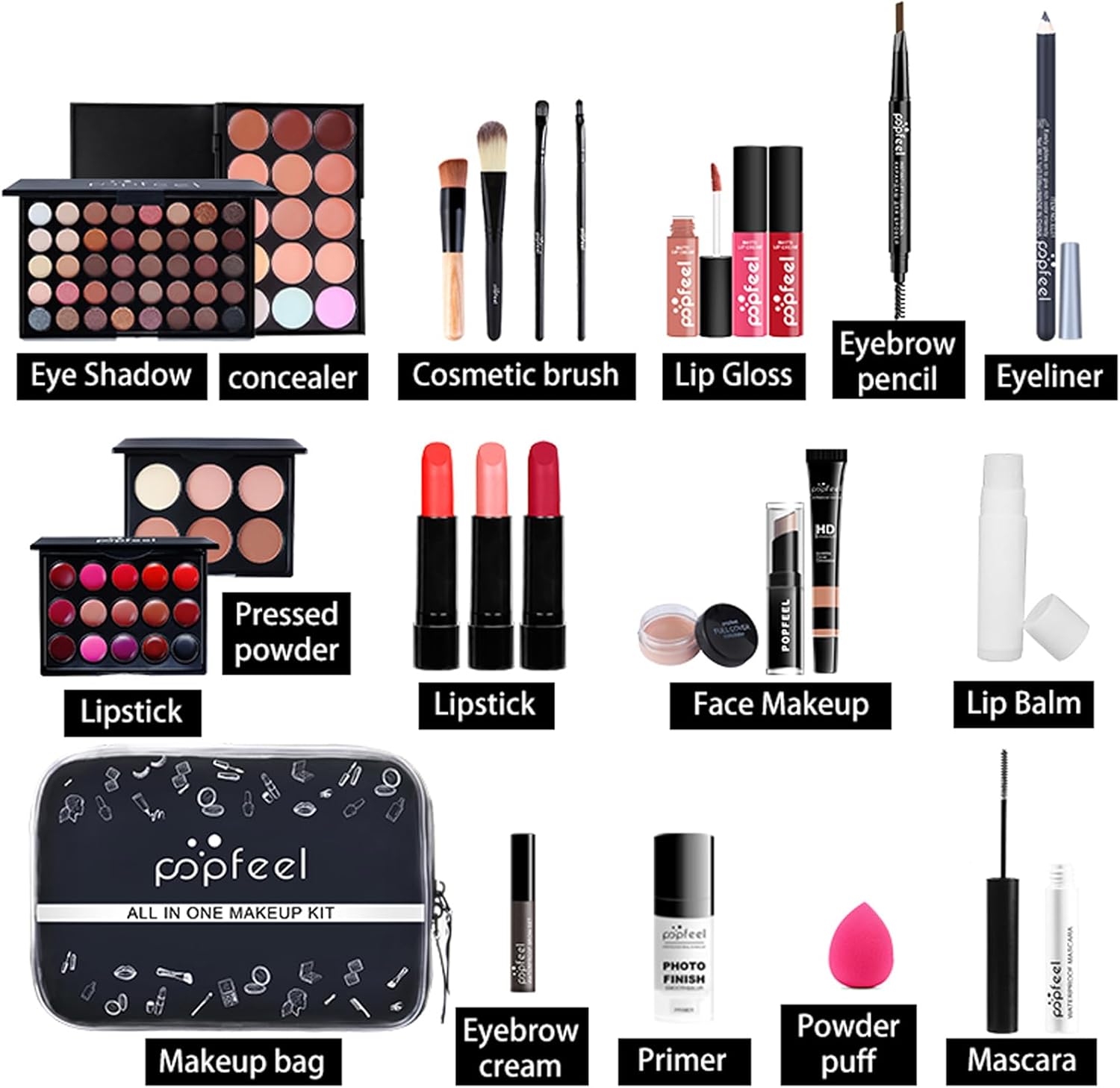 Ensemble de maquillage complet pour femmes : kit de démarrage idéal pour un look parfait en voyage – Image 2