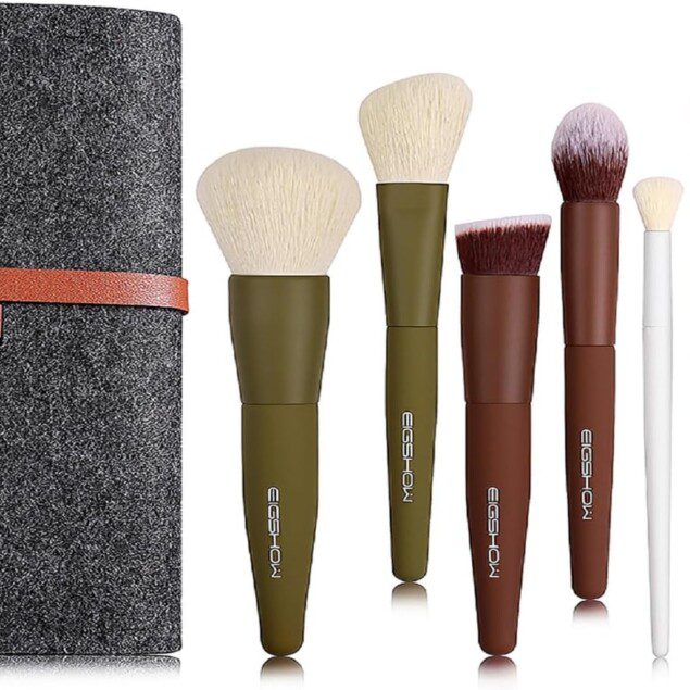 Ensemble de pinceaux de maquillage de voyage : essentiels pour les passionnées de beauté, doux et végan