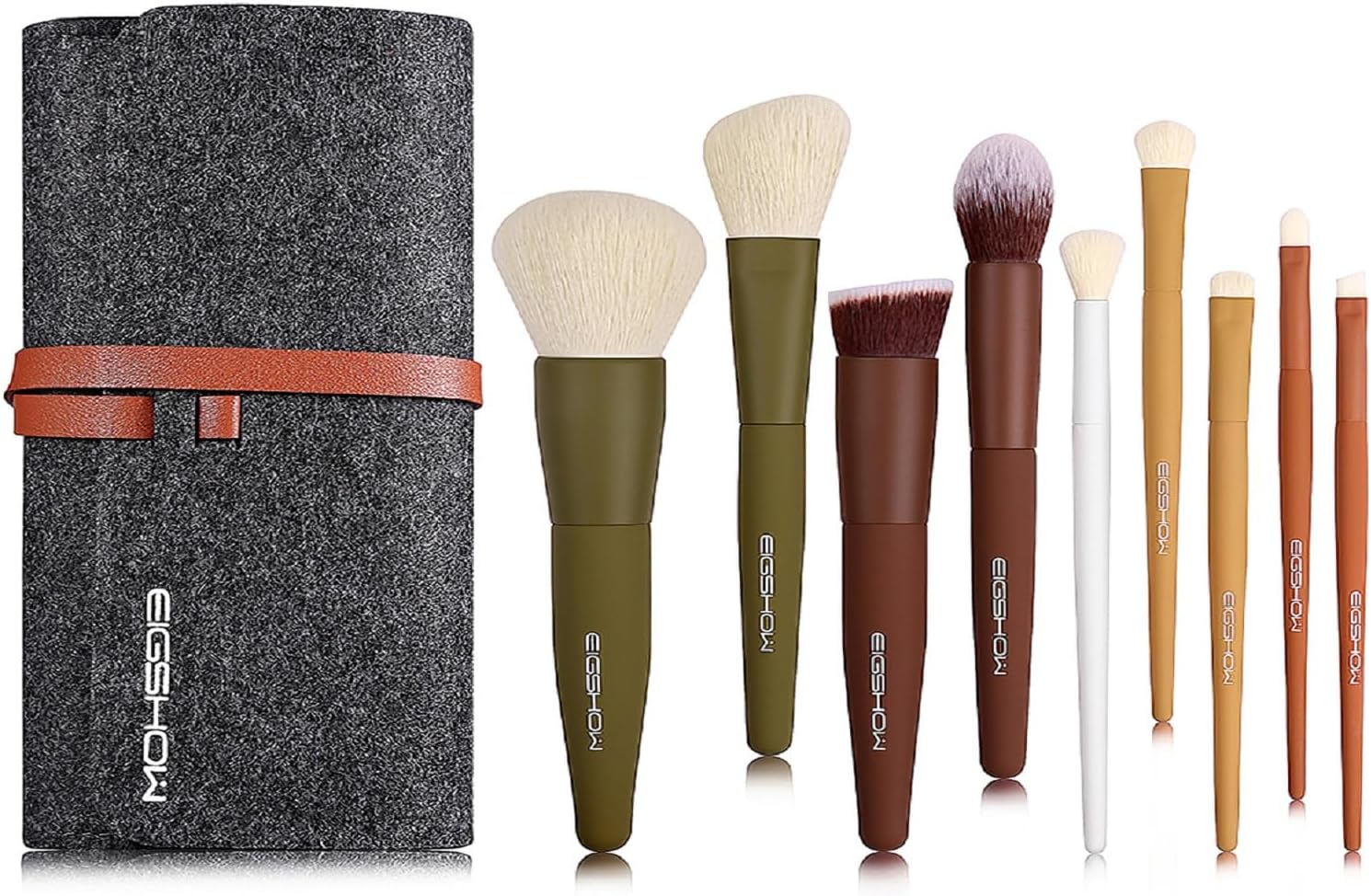 Ensemble de pinceaux de maquillage de voyage : essentiels pour les passionnées de beauté, doux et végan