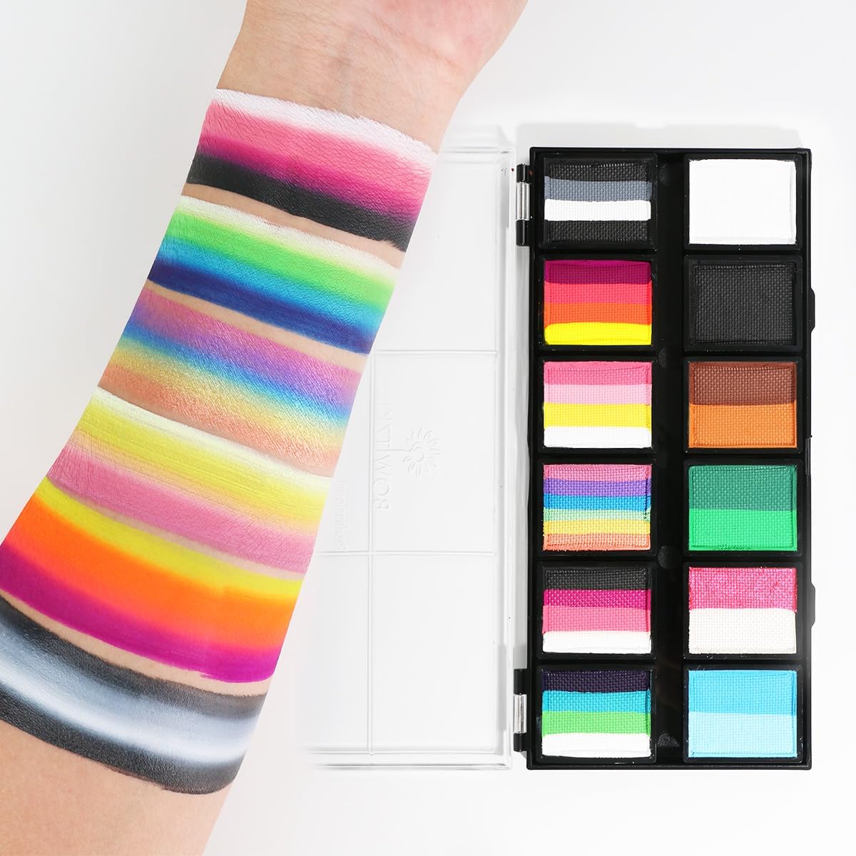 Kit de peinture faciale professionnelle pour enfants et adultes : créez des œuvres d'art colorées en toute sécurité – Image 7