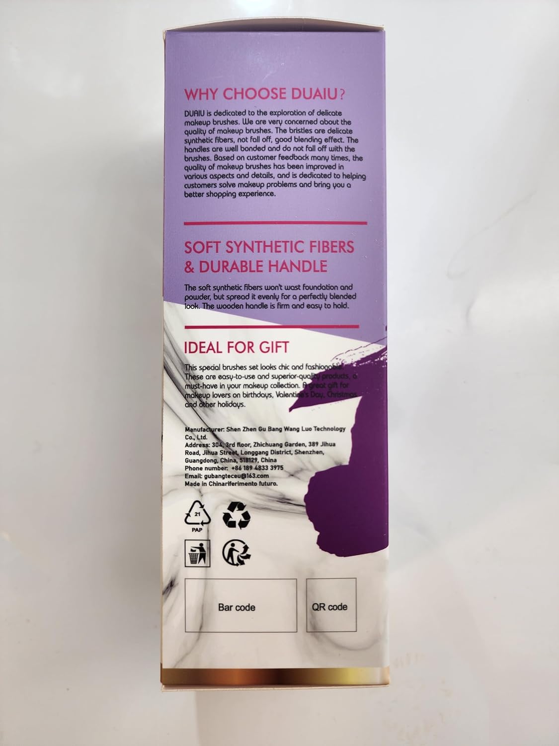 Pinceaux maquillage professionnels en marbre : kit de 15 pour un look parfait Découvrez notre set de pinceaux maquillage en marbre, idéal pour les passionnés de beauté. Ce coffret élégant comprend 15 pinceaux spécialement conçus pour appliquer le cache-cernes en poudre et le fard à paupières, le tout présenté dans un magnifique seau en marbre. Un cadeau parfait pour sublimer votre routine de maquillage ! – Image 8