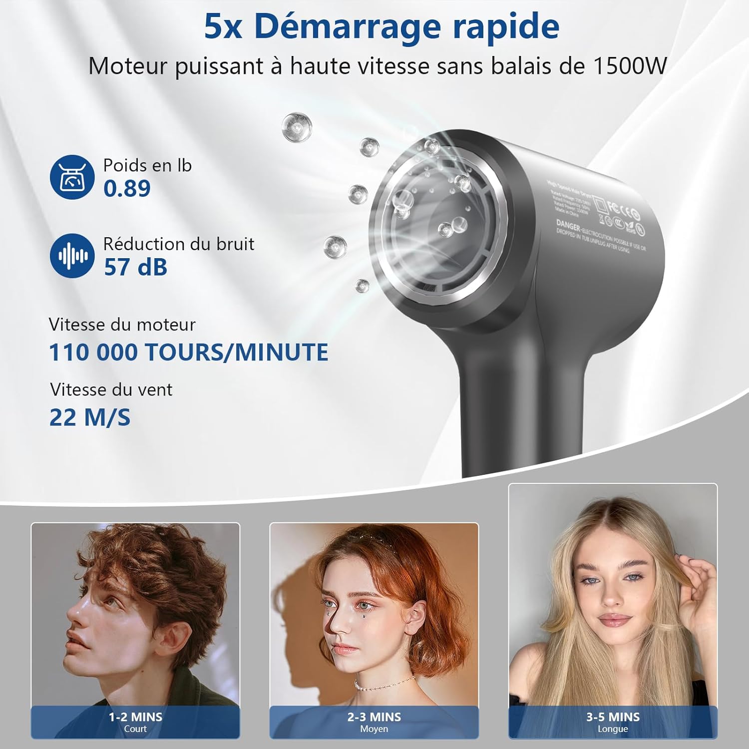Sèche-cheveux professionnel : un séchage rapide et silencieux pour toute la famille en voyage – Image 4