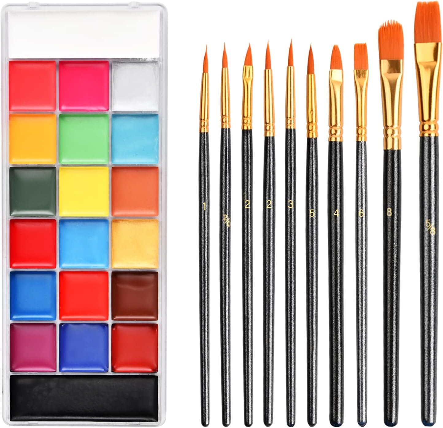 Peinture corporelle : 20 couleurs pour enfants et adultes, idéale pour le carnaval, Halloween et les soirées à thème – Image 4