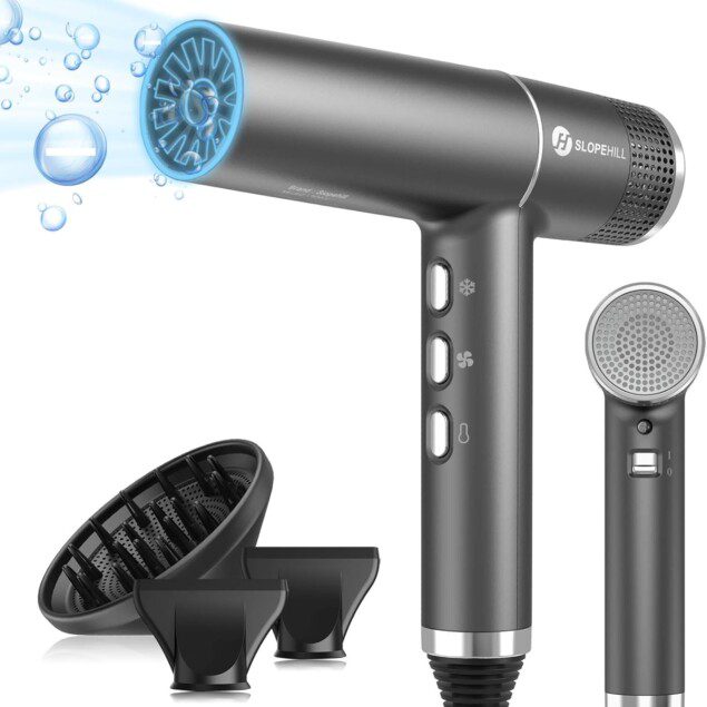 Sèche-cheveux professionnel léger pour un coiffage rapide et efficace : technologie oxy active et moteur sans balais