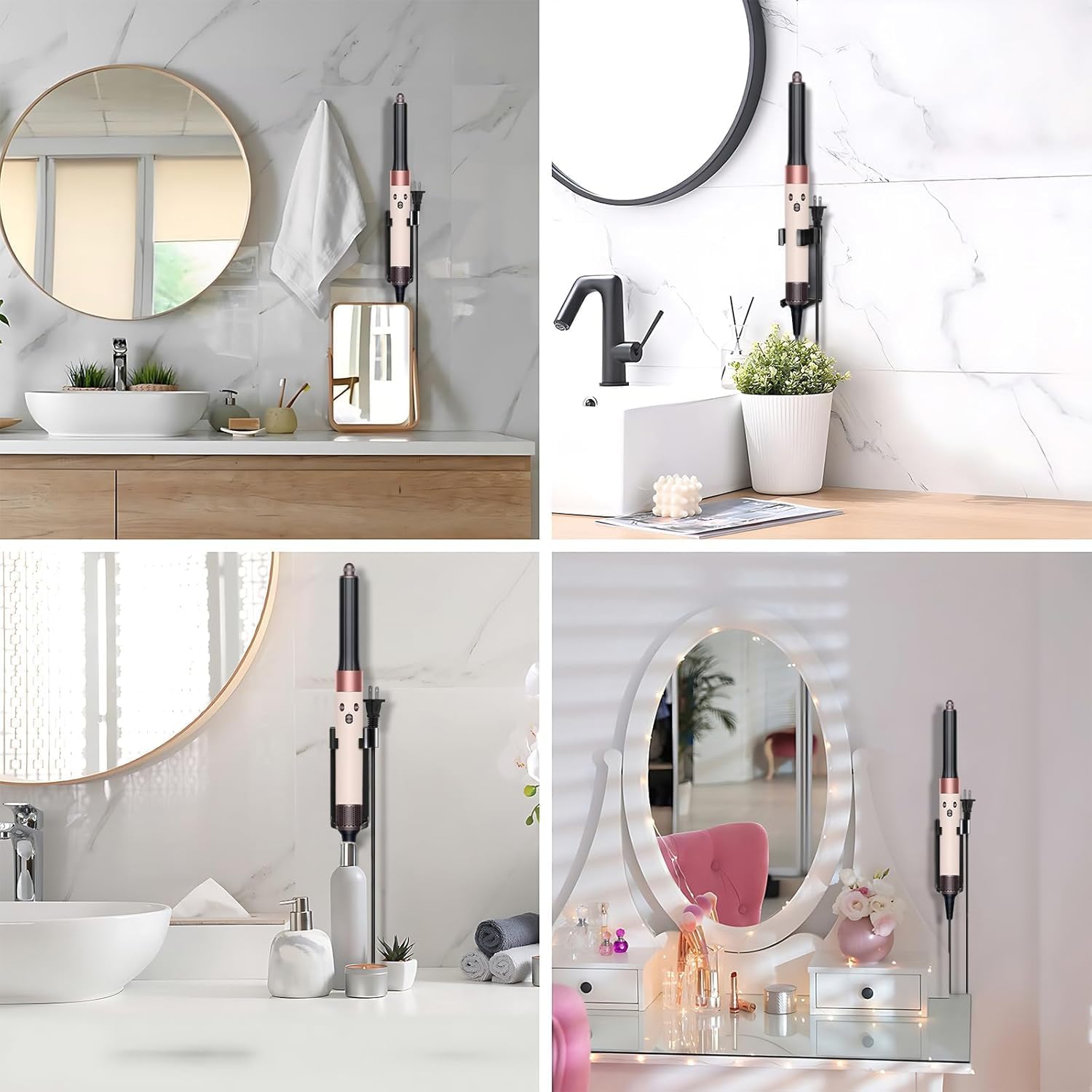 Support mural pour Dyson Airwrap : l'accessoire indispensable pour les passionnés de coiffure Optimisez votre espace et protégez vos appareils de coiffure avec ce support en métal résistant aux hautes températures, idéal pour les professionnels et les particuliers – Image 8
