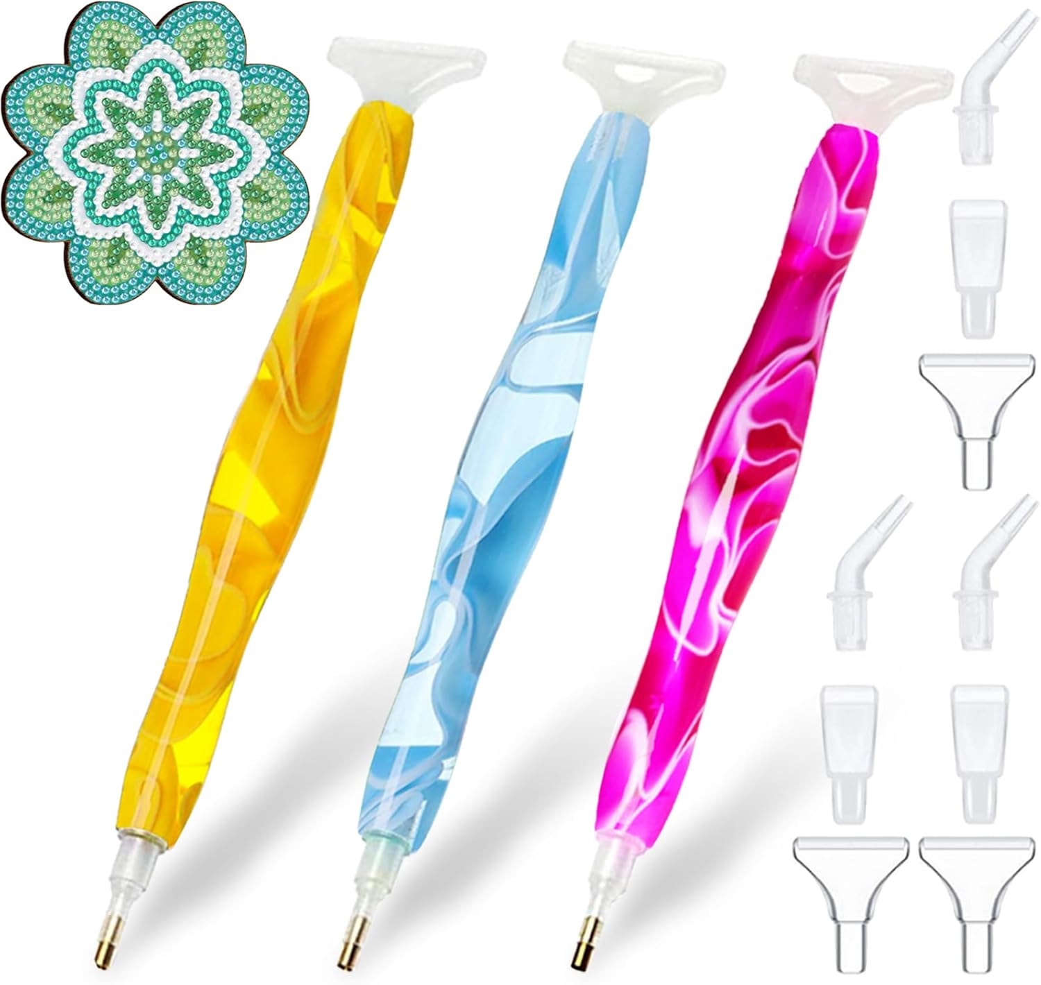 Stylo diamant painting : le trio essentiel pour les passionnés de bricolage   Découvrez notre set de 3 stylos diamant painting, conçu pour les amateurs de loisirs créatifs, afin de rendre vos projets de peinture en diamant encore plus précis et agréables. Avec ces accessoires de qualité, donnez vie à vos œuvres et profitez d'une expérience de bricolage inoubliable.