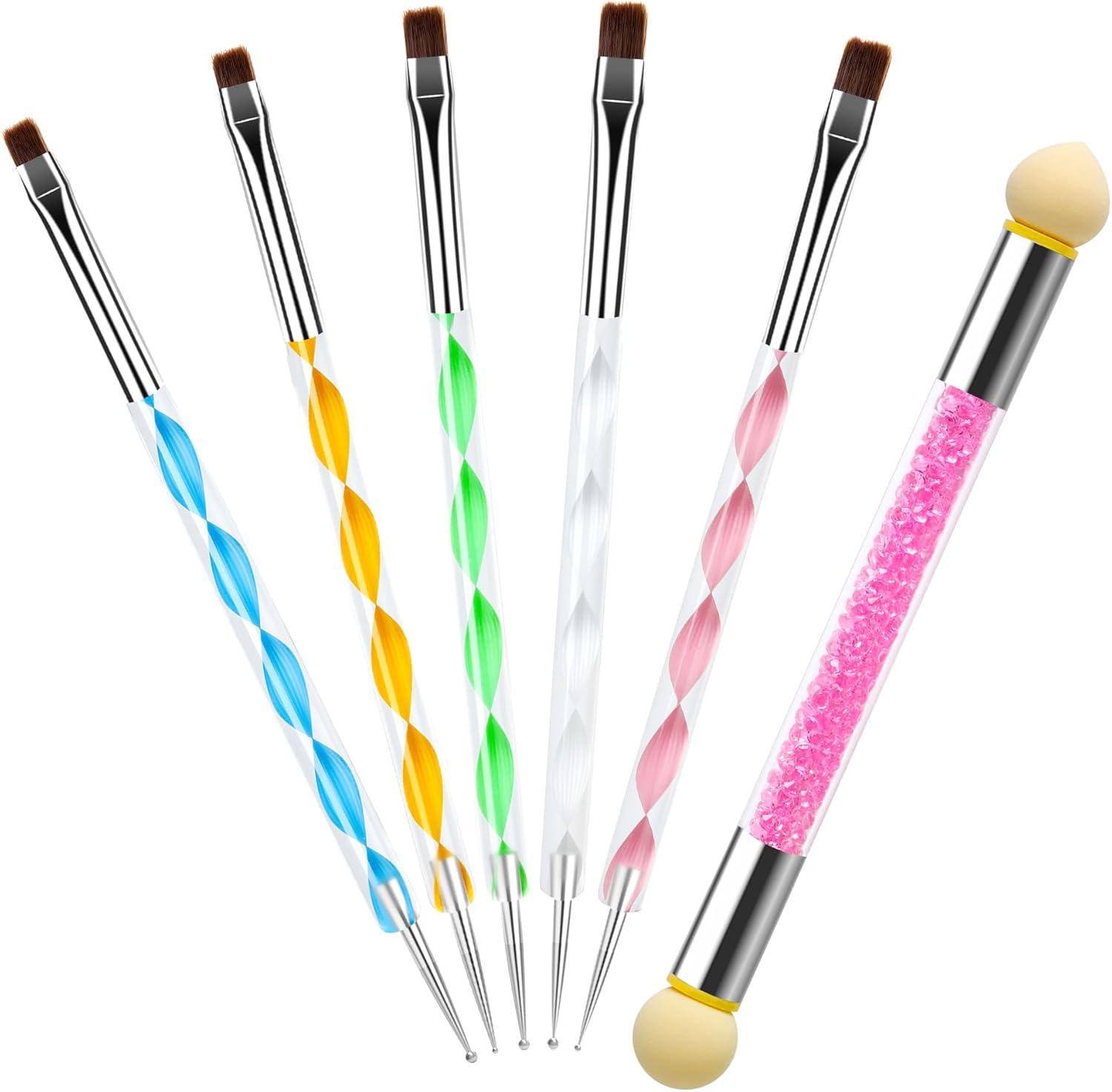 Kit de 6 pinceaux nail art professionnels : l'outil idéal pour les passionnés de manucure créative