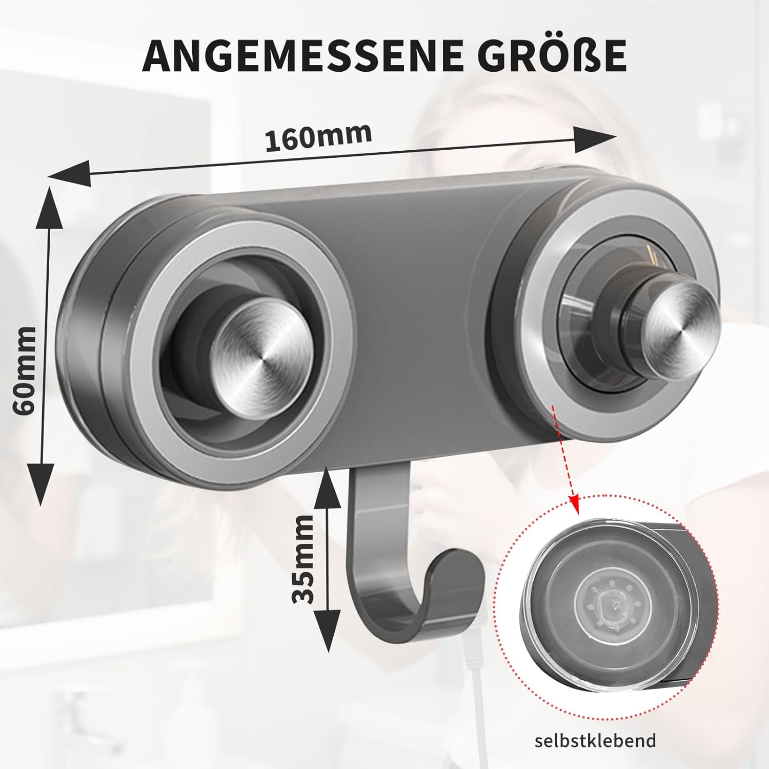 Support magnétique pour sèche-cheveux : pratique et élégant pour toutes les salles de bain – Image 2