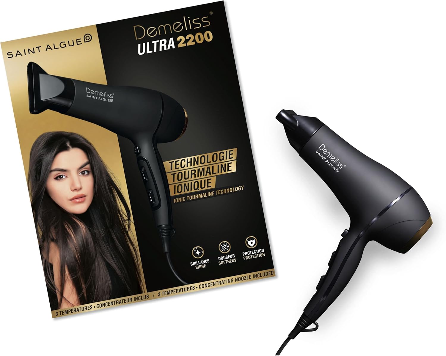Sèche-cheveux puissant 2200W : pour des cheveux brillants et une coiffure sans frisottis