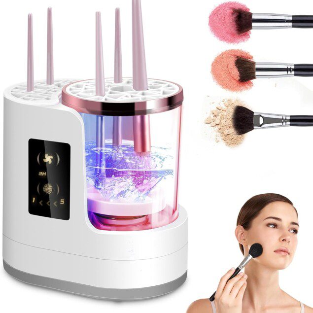 Nettoyeur automatique de pinceaux de maquillage : un outil essentiel pour les passionnées de beauté, alliant nettoyage efficace et séchage rapide