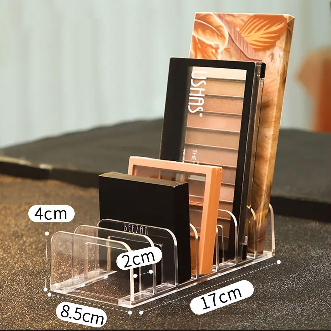 Rangement maquillage transparent : l’organisateur idéal pour vos palettes cosmétiques et fards à paupières – Image 2