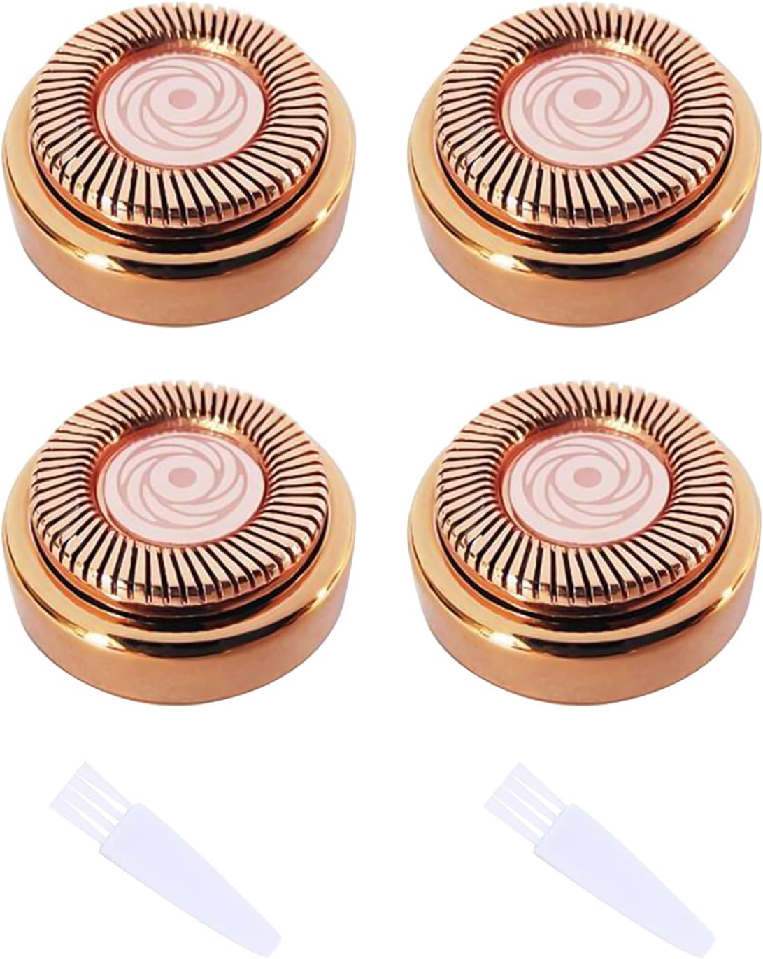 Épilateur facial : 4 têtes de rechange et 2 brosses de nettoyage pour femmes   Un outil de remplacement idéal pour des lèvres, menton et joues impeccables