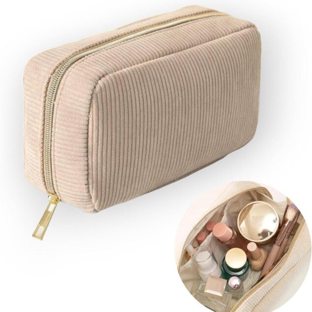 Trousse de maquillage grande capacité en velours : l'accessoire idéal pour femmes, hommes et enfants en voyage