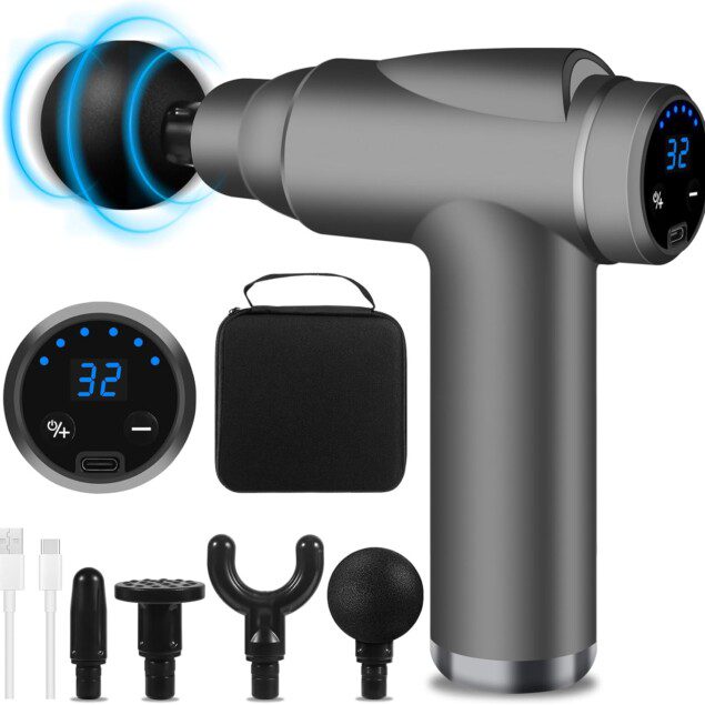 Pistolet de massage musculaire léger et portable : soulagez douleurs et raideurs musculaires pour un bien-être optimal