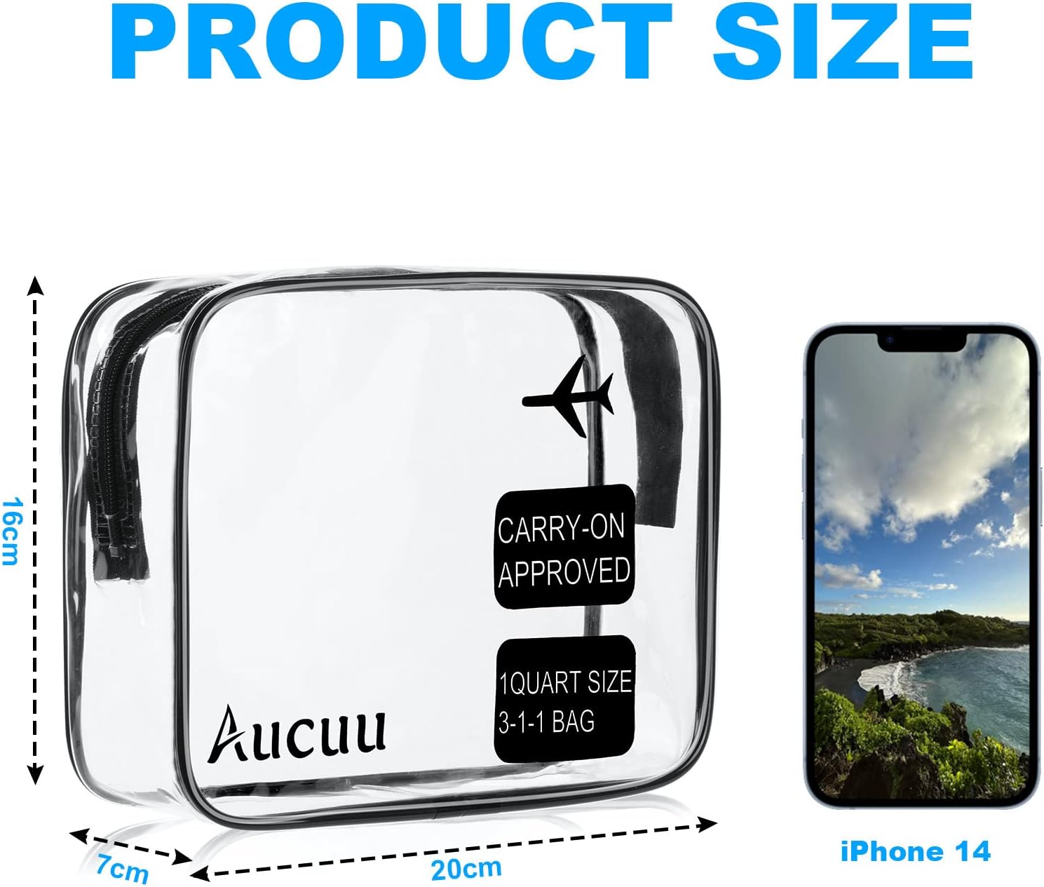 Trousse de toilette transparente pour homme et femme : le kit de voyage idéal pour vos essentiels en avion – Image 2