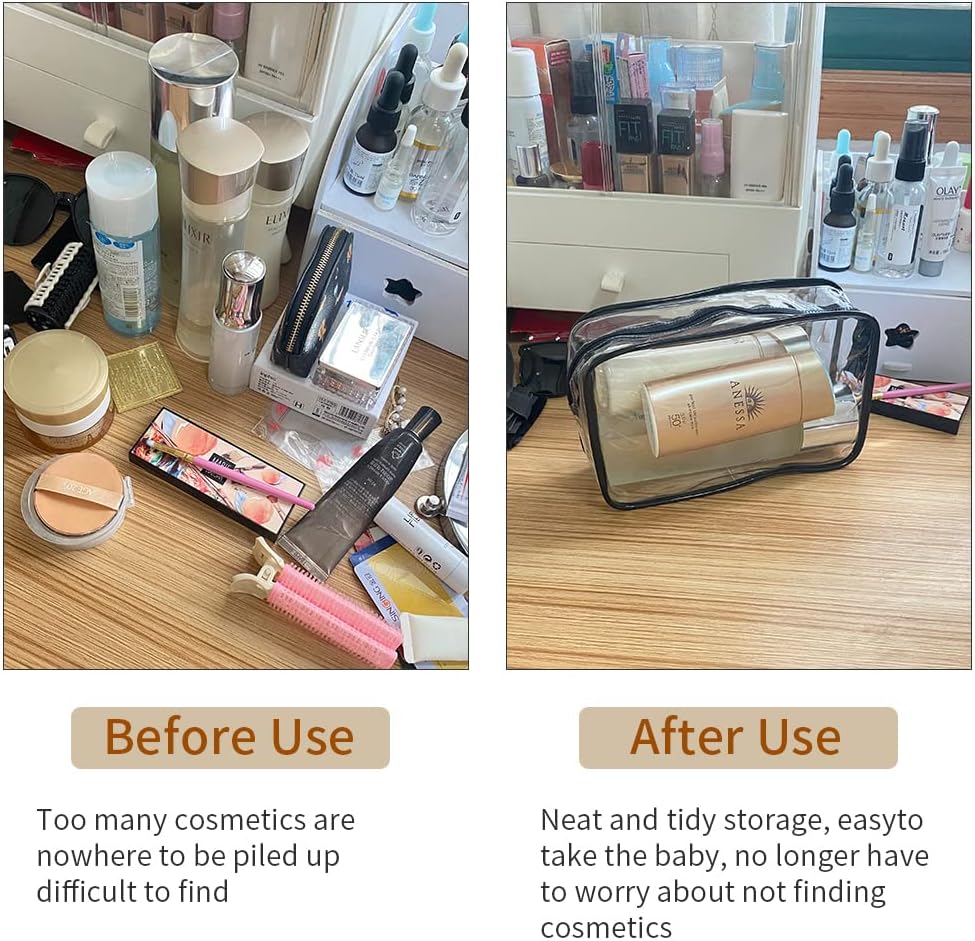 Trousse de toilette transparente 4 pcs : l'accessoire indispensable pour hommes, femmes et enfants en voyage – Image 4