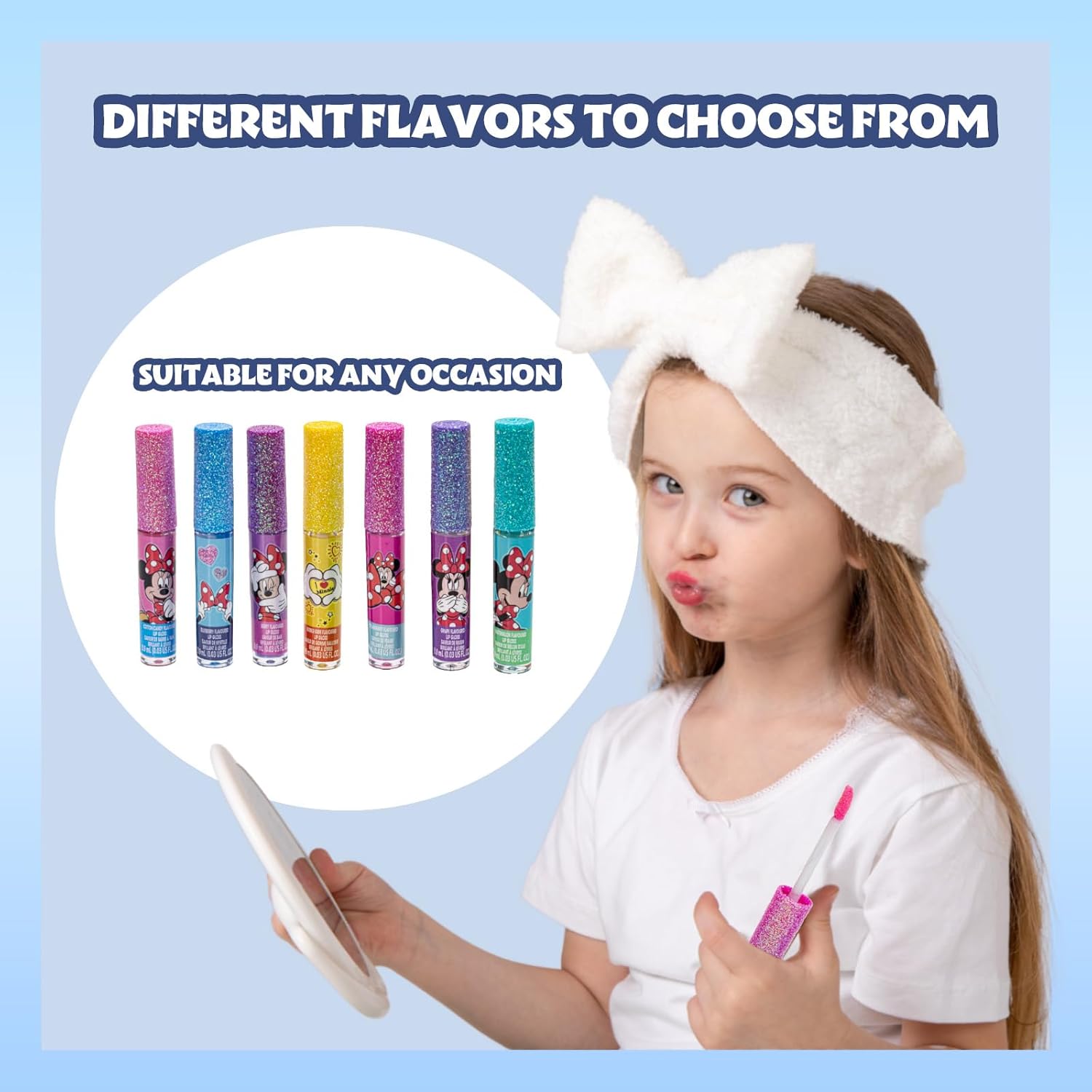 Kit de maquillage végétalien Minnie Mouse : 7 pièces pour filles et tout-petits, idéal pour les fêtes et les anniversaires – Image 4