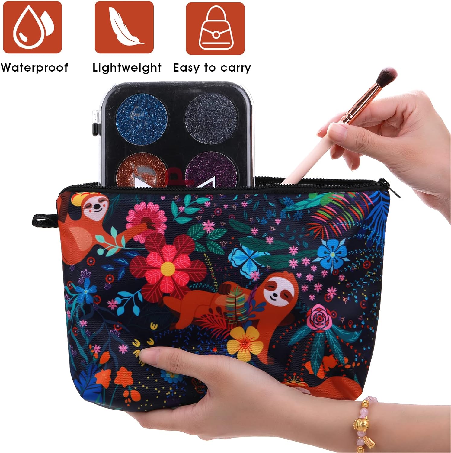 Petite trousse de maquillage noire : l'organiseur idéal pour les adolescentes et femmes en voyage – Image 8