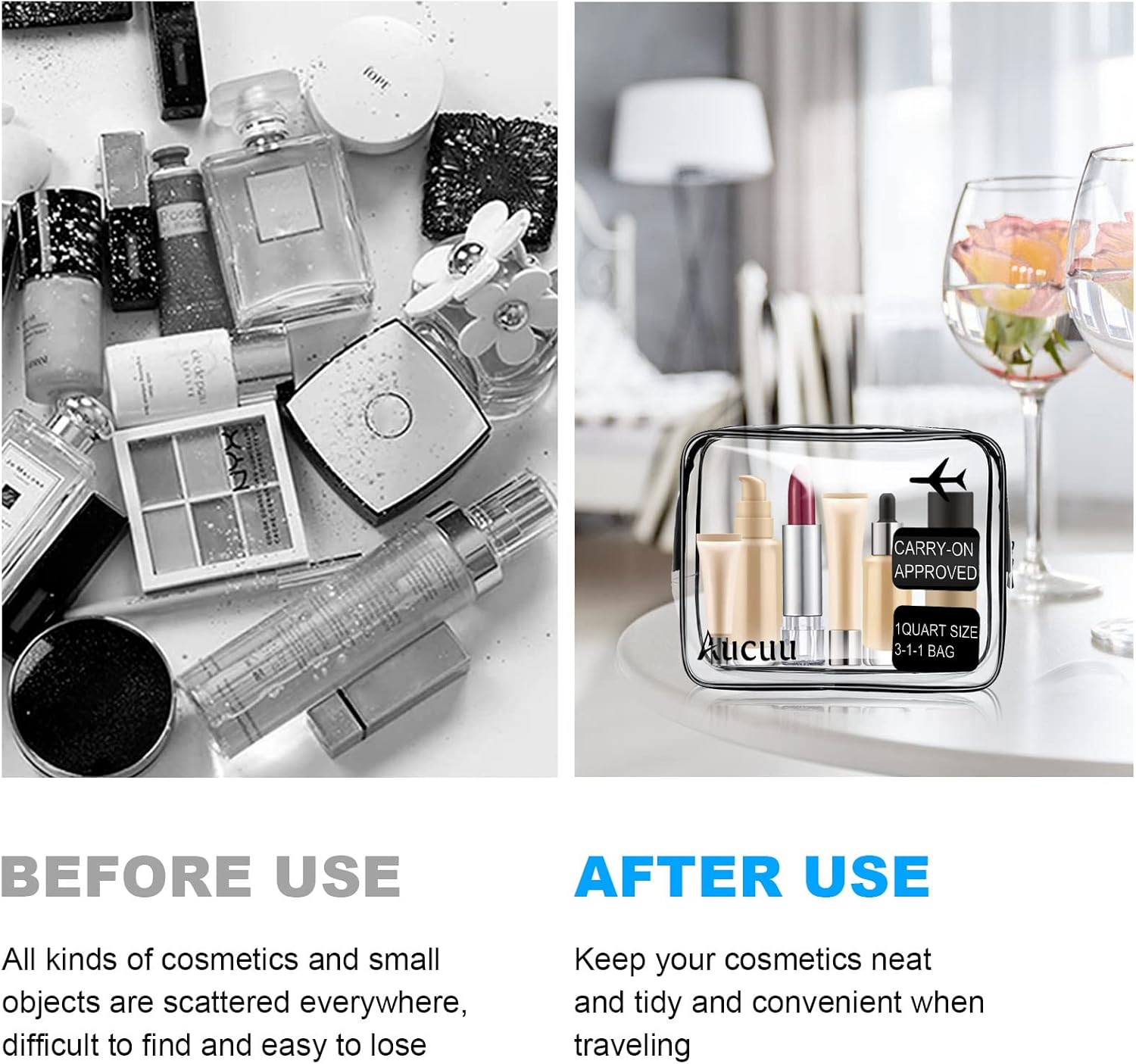 Trousse de toilette transparente pour homme et femme : le kit de voyage idéal pour vos essentiels en avion – Image 6