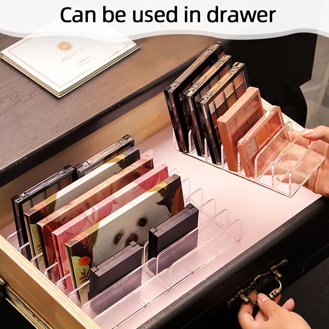 Rangement maquillage transparent : l’organisateur idéal pour vos palettes cosmétiques et fards à paupières – Image 6