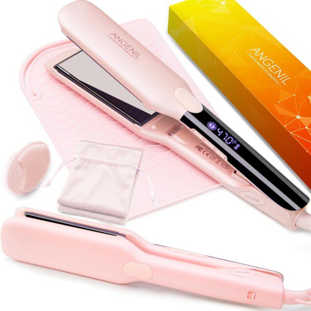 Lisseur à cheveux 2 en 1 pour un coiffage professionnel rapide et efficace Découvrez le lisseur à cheveux 4,5 cm, idéal pour les professionnels et les passionnés de coiffure, qui chauffe en seulement 15 secondes. Grâce à sa double tension et son réglage LCD de 160 °C à 240 °C, il vous permet de réaliser des boucles et des lissages parfaits lors de vos déplacements.