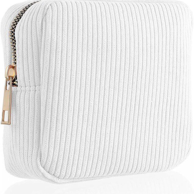 Trousse de maquillage en velours côtelé : l'accessoire portable idéal pour les femmes élégantes