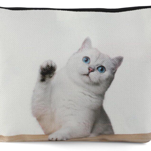 Pochette maquillage adorable : trousse de toilette pour amoureux des chats, idéale en voyage et au quotidien