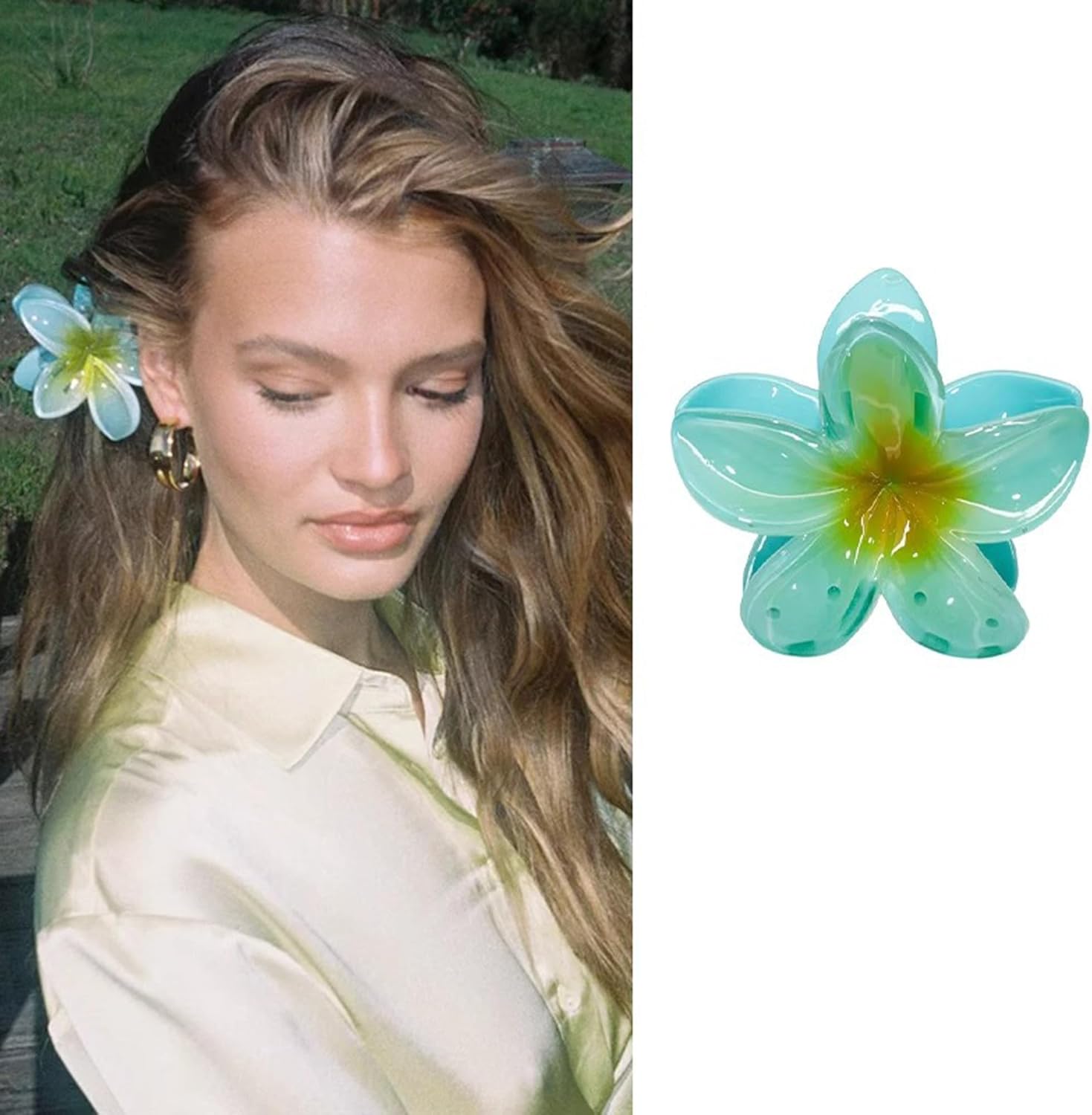 Pinces à cheveux en forme de fleur : le lot de 12 indispensables pour sublimer vos coiffures estivales – Image 5