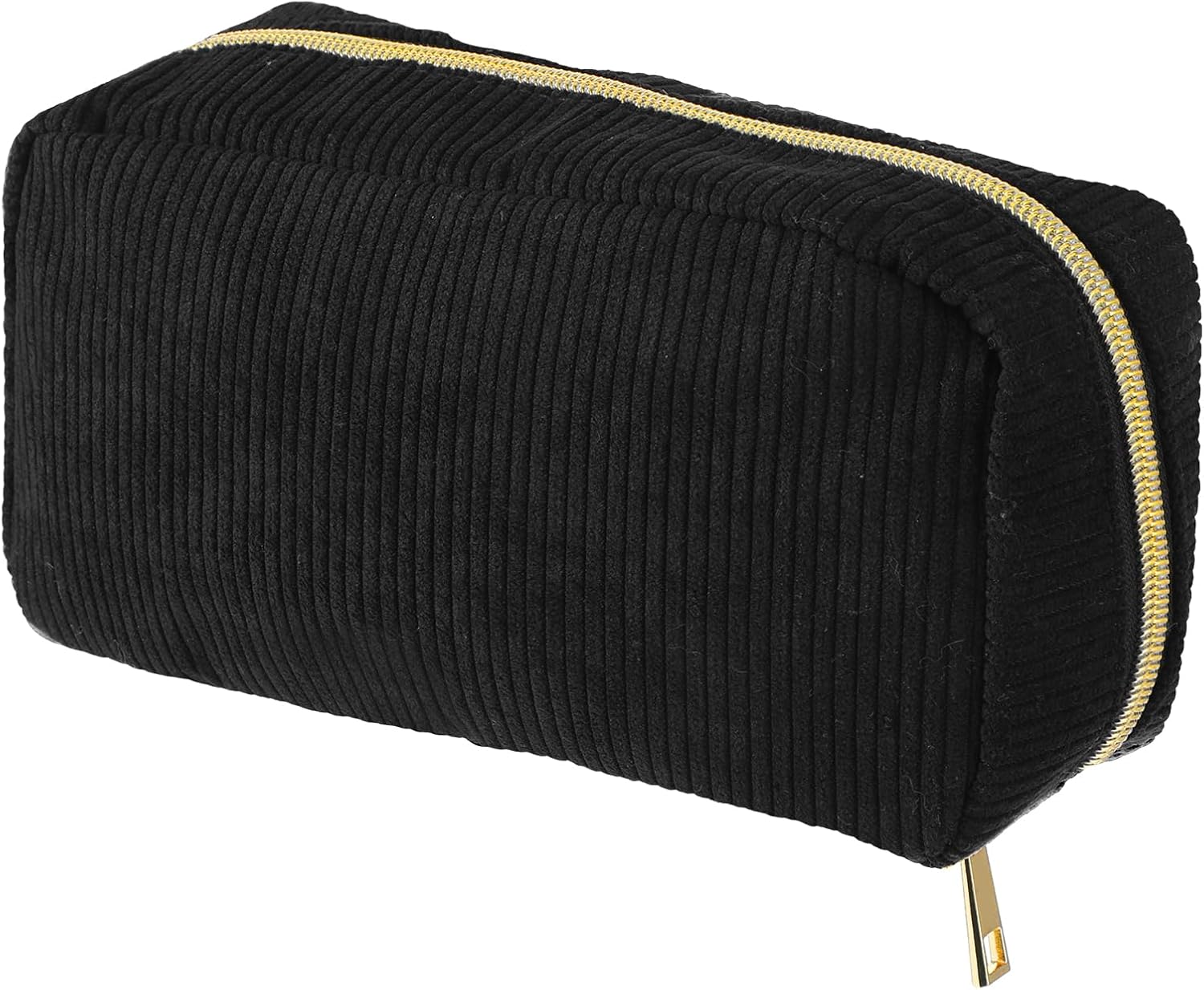 Petite trousse de toilette pour femme : sac de rangement élégant et pratique avec 3 poches intérieures en corduroy pour un voyage sans tracas