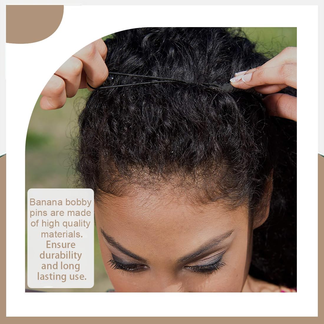 Pince banane 2 pièces pour cheveux épais : un accessoire élégant pour sublimer vos boucles naturelles – Image 3