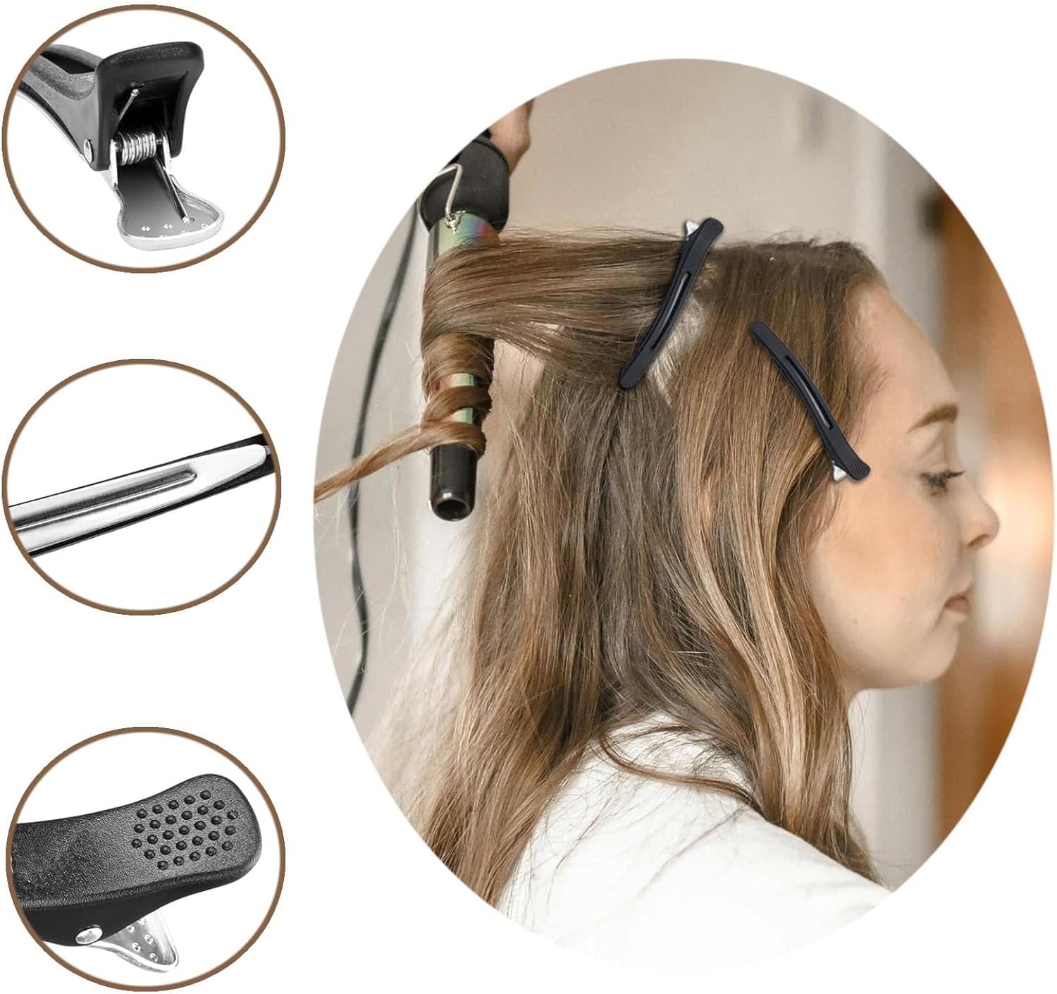 Pince crocodile professionnelle 12 pièces : l’accessoire indispensable pour coiffeurs et maquilleurs – Image 3