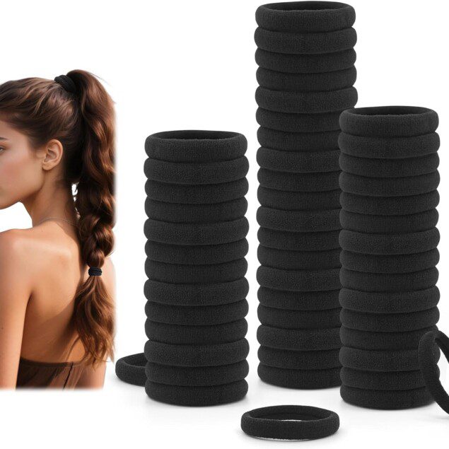 Élastiques à cheveux : 50 chouchous noirs pour femmes et hommes, l’attache idéale pour une queue de cheval élégante