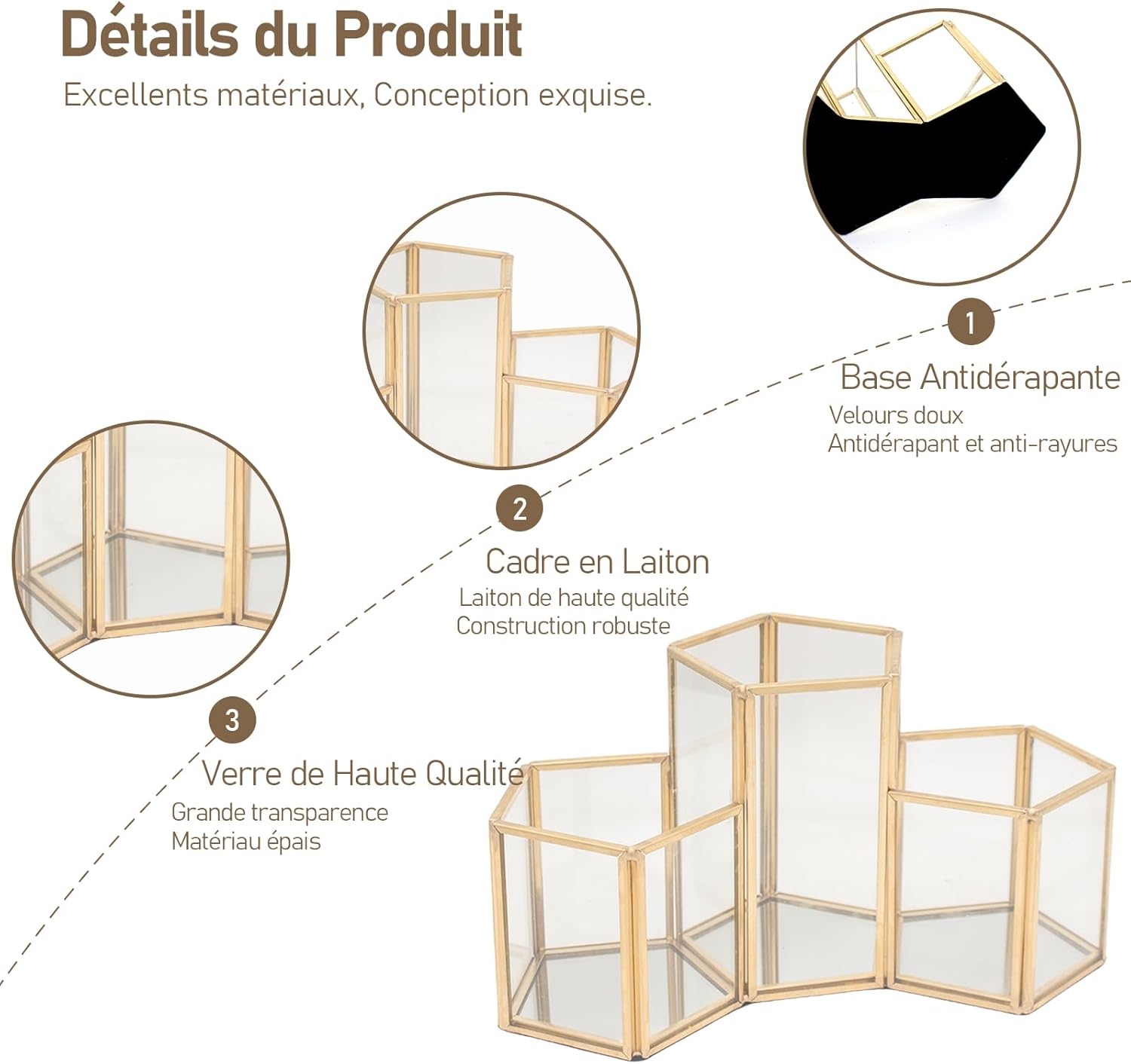 Support pour pinceaux de maquillage en verre : un rangement élégant pour les passionnées de beauté – Image 5