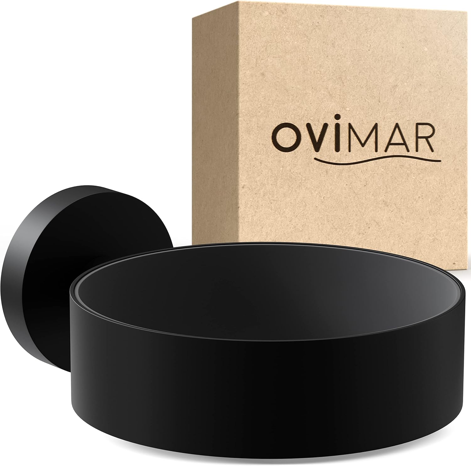 Porte-sèche-cheveux en acier inoxydable noir mat : le choix élégant pour votre salle de bain  
Optimisez votre espace avec un support mural pratique et rembourré pour un rangement organisé