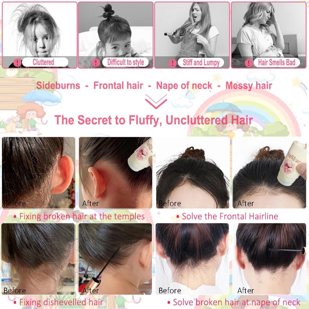 Kit de cire pour cheveux : une solution idéale pour les femmes aux cheveux frisés et rebelles Set d'accessoires de coiffure pour enfants et gel non gras pour un style impeccable – Image 6