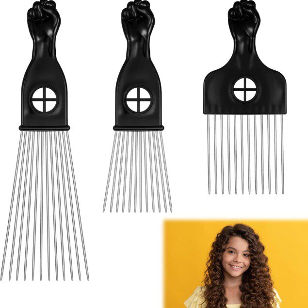 Peigne afro en métal : l'outil essentiel pour hommes et femmes pour démêler et sublimer vos cheveux