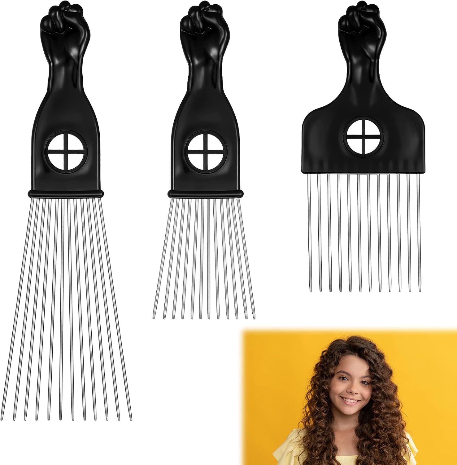 Peigne afro en métal : l'outil essentiel pour hommes et femmes pour démêler et sublimer vos cheveux