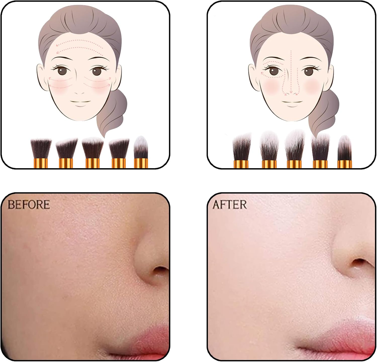 Pinceaux de maquillage professionnels : 10 pièces indispensables pour un teint parfait et un regard éclatant – Image 5