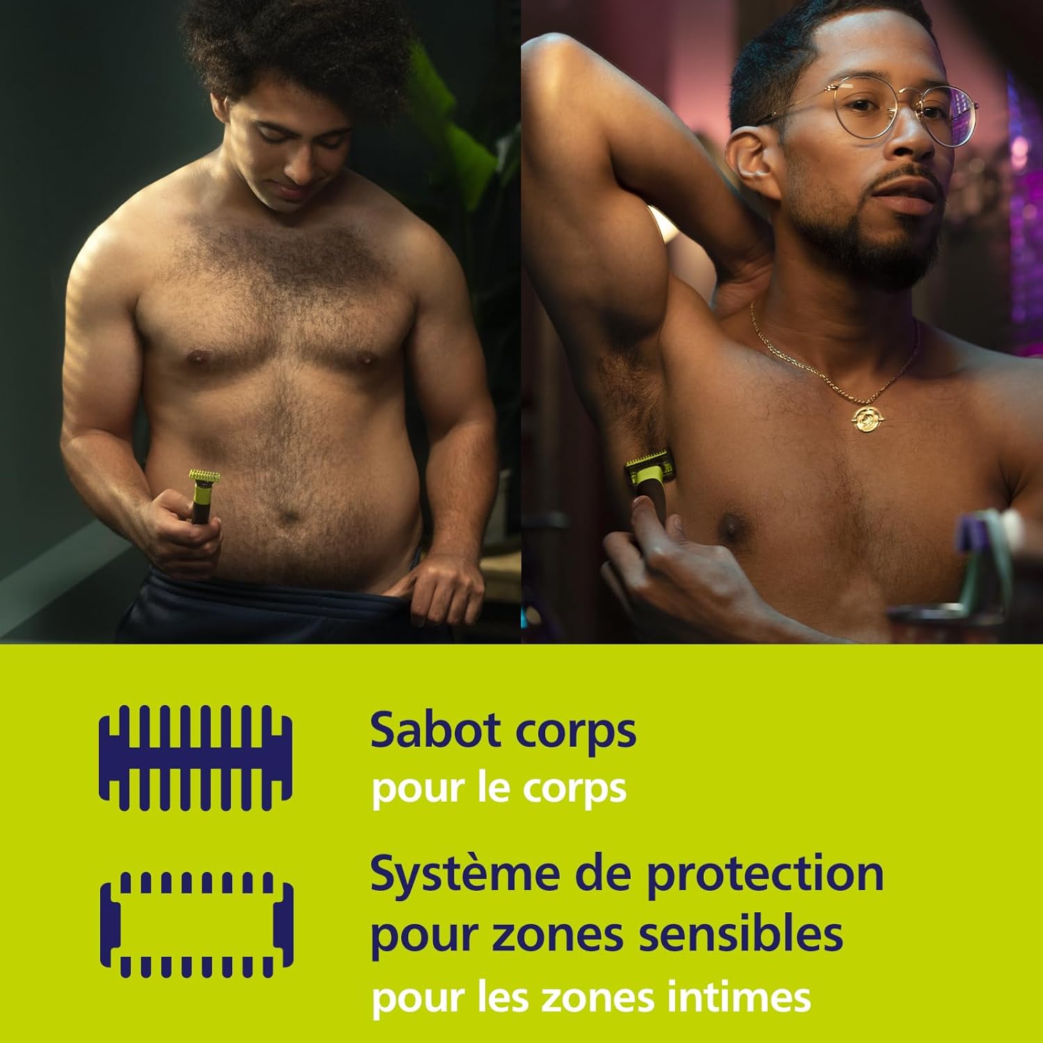 Rasoir électrique Philips OneBlade 360 : pour un rasage impeccable du visage et du corps Découvrez la tondeuse à barbe et corps tout-en-un avec technologie de lame 360° pour une expérience de rasage parfaite et personnalisée. – Image 2