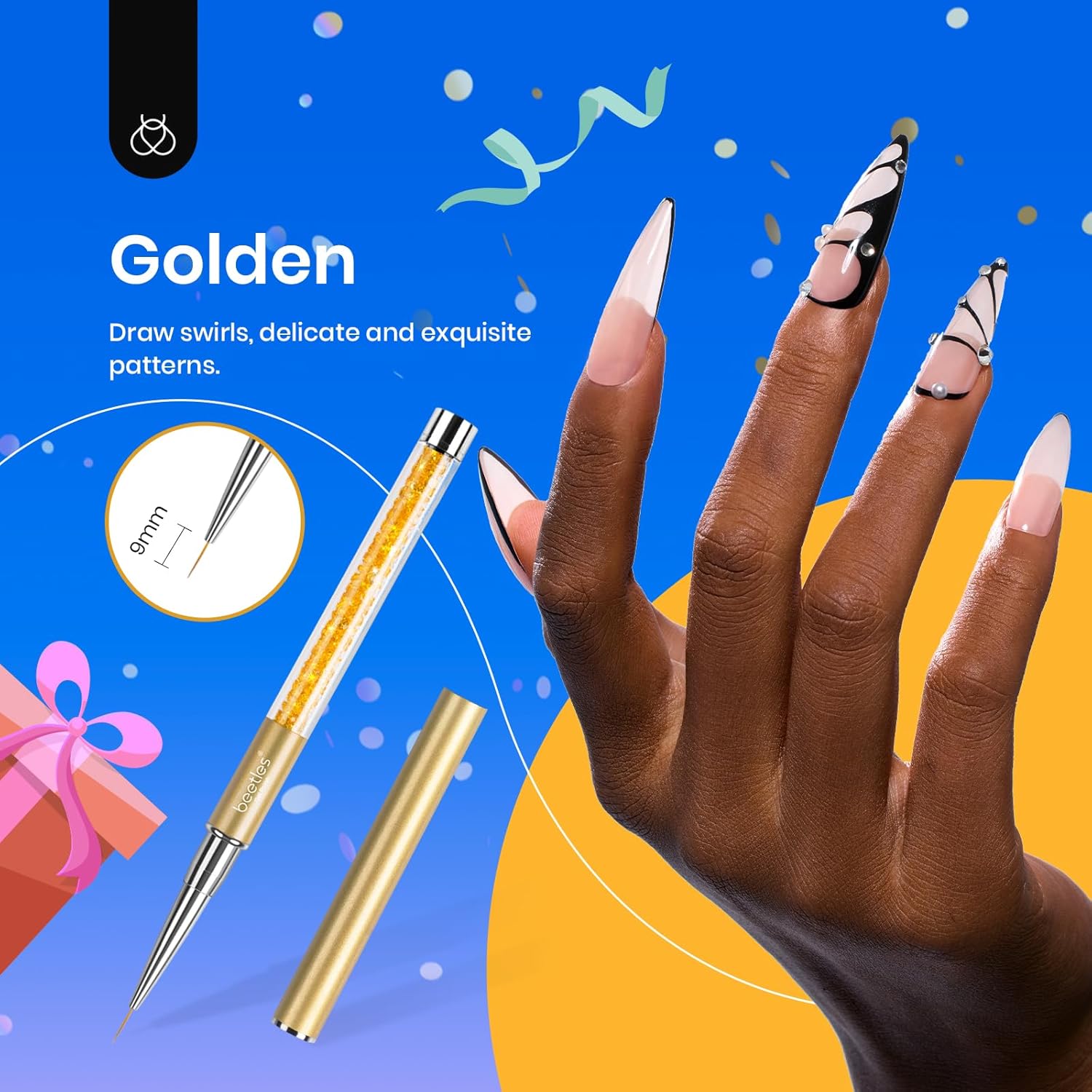 Pinceaux à ongles pour nail art : kit complet de 5 pièces pour des créations élégantes et précises – Image 4
