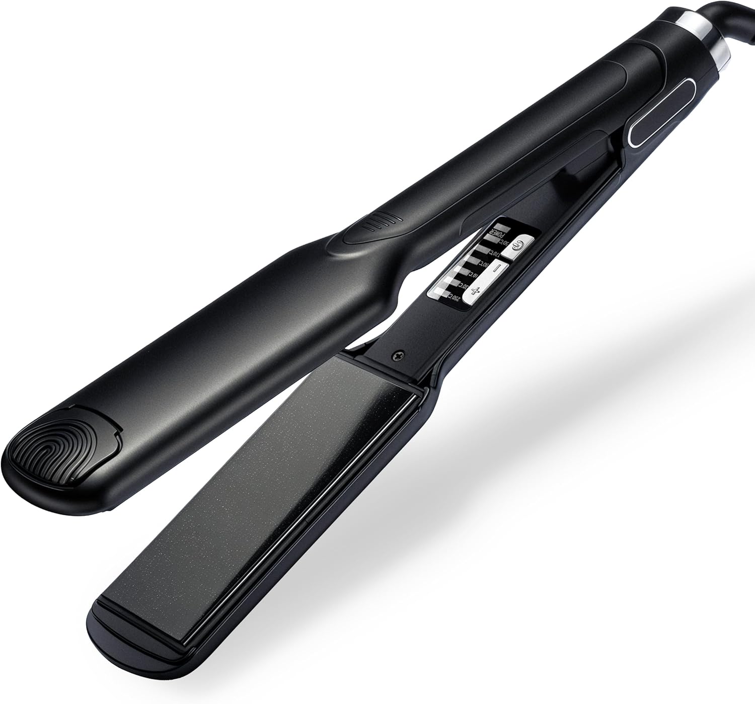 Lisseur plaque large de 44mm : l'outil idéal pour des cheveux sublimes en un temps record   Chauffage rapide en 30 secondes et 6 niveaux de température pour tous les types de cheveux
