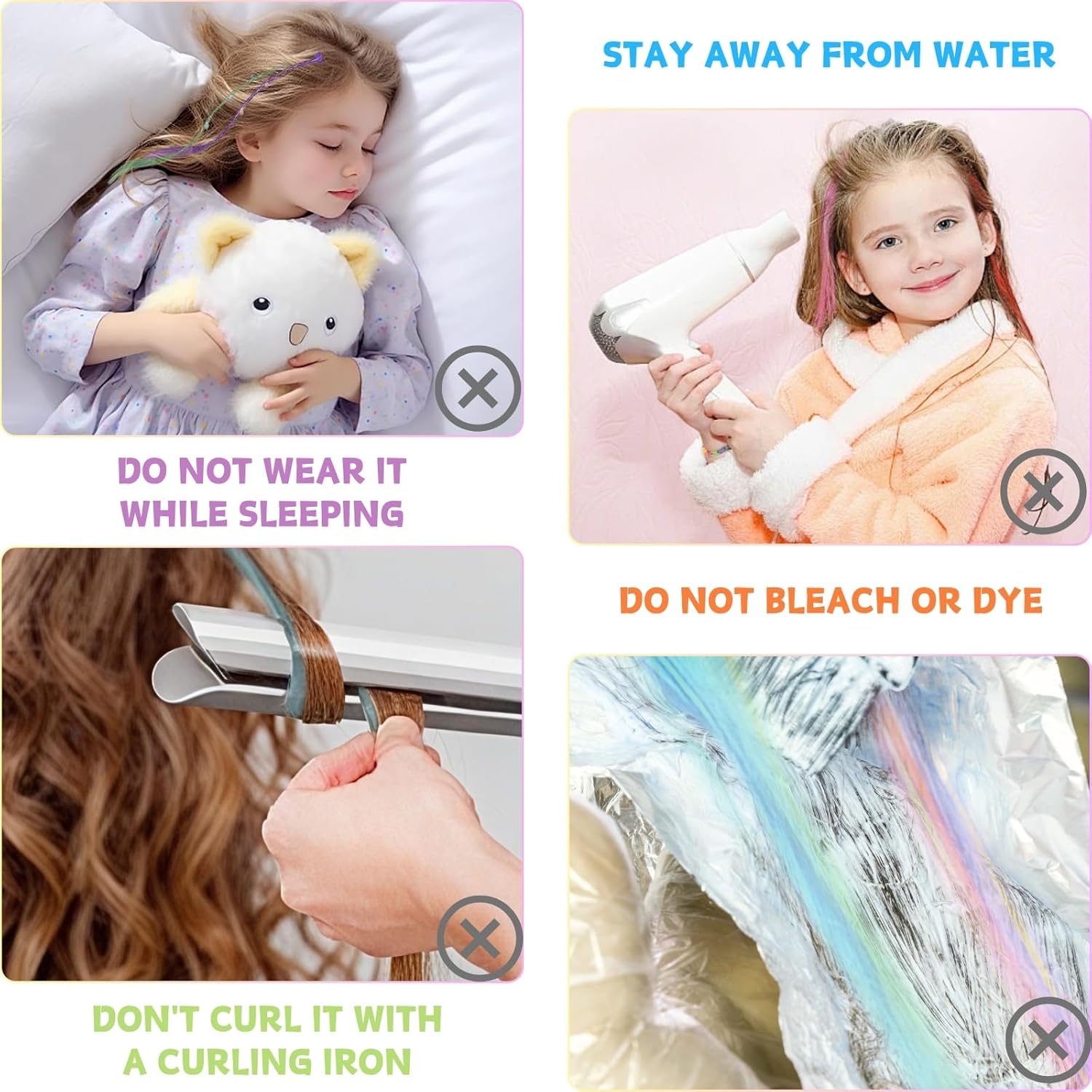 Extensions de cheveux avec clips : le kit idéal pour les filles et enfants, pour des coiffures éclatantes lors des fêtes – Image 6