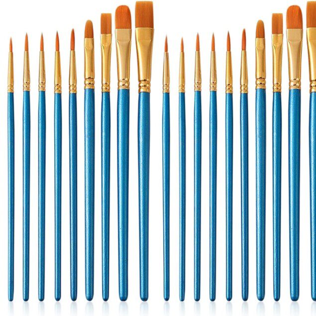 Pinceaux Peinture Acrylique : 20 Pièces Essentielles