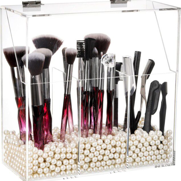Porte-pinceaux de maquillage : l'organiseur transparent idéal pour les passionnées de beauté