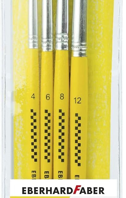 Pinceaux ronds Winner : set de 4 tailles pour artistes passionnés  Idéal pour toutes vos techniques de dessin et peinture sur divers supports