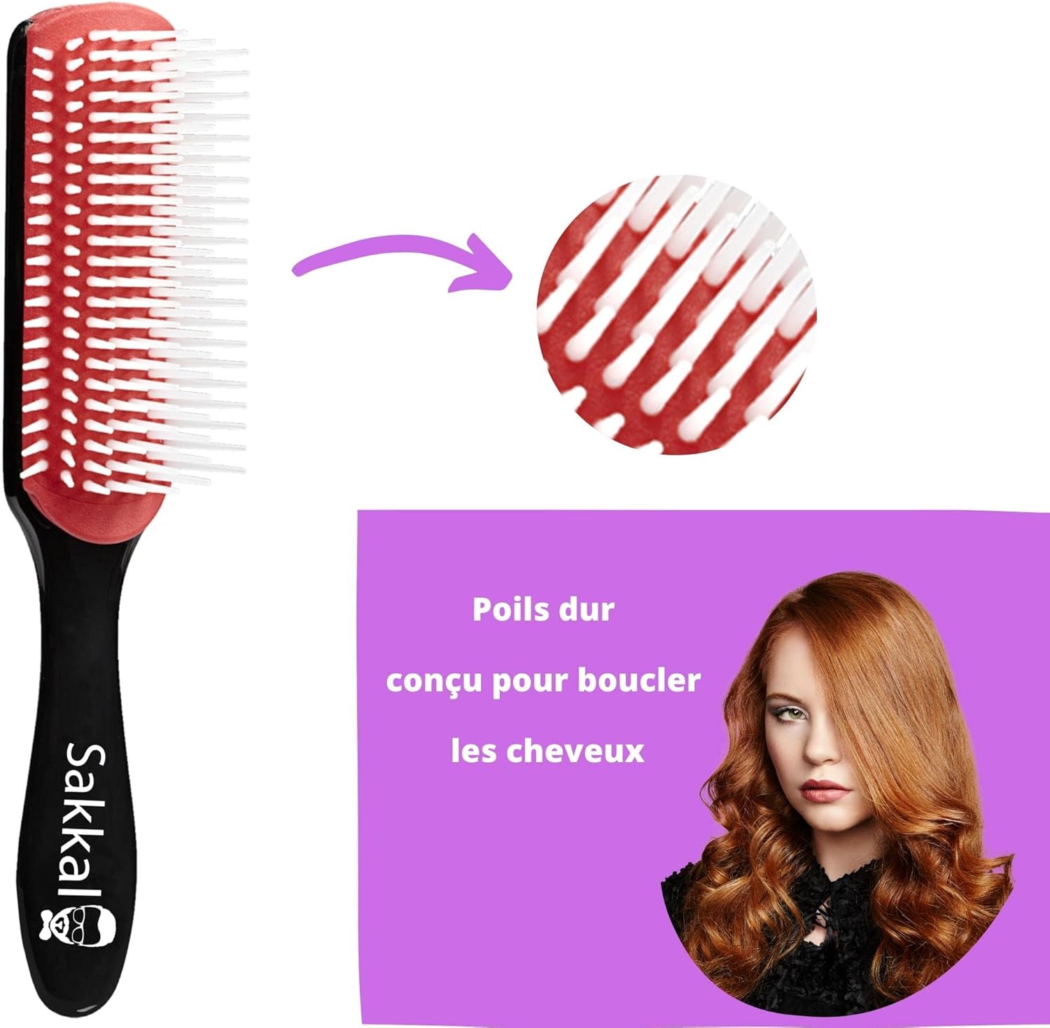 Brosse à cheveux pour boucles : démêlez, séchez et sublimez tous types de cheveux – Image 4