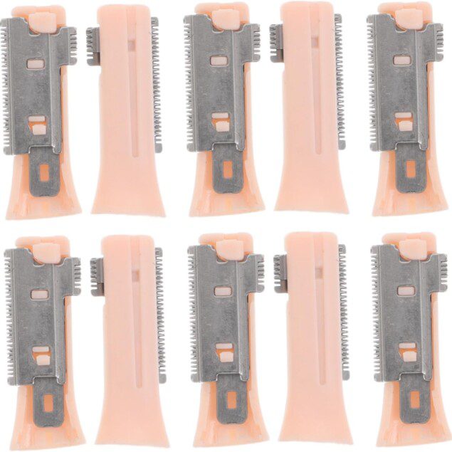 Accessoires pour tondeuse à sourcils : lot de 10 lames de rechange en acier inoxydable pour un rasage précis et doux